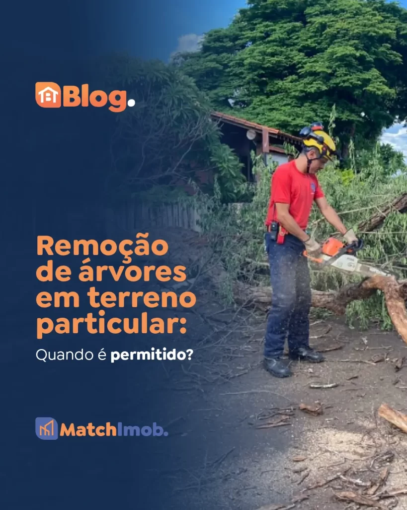 remoção de árvores em terreno particular